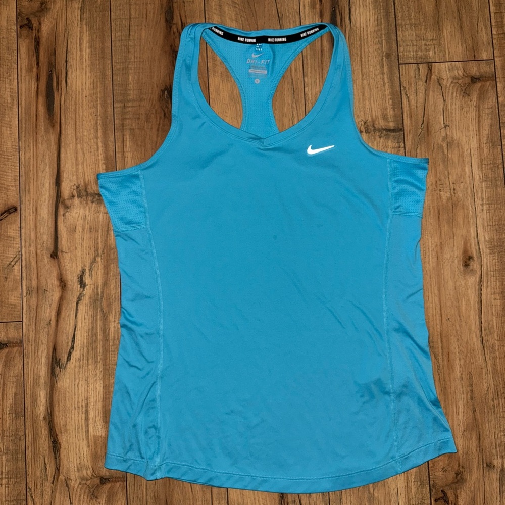 Blue Nike running tank